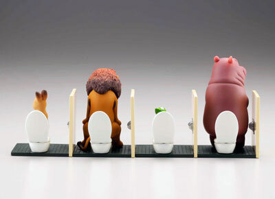 佐藤邦雄の動物たち「トイレの時間」